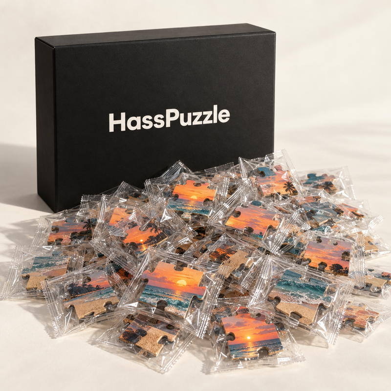 HassPuzzle Box mit einzeln verpackten Teilen